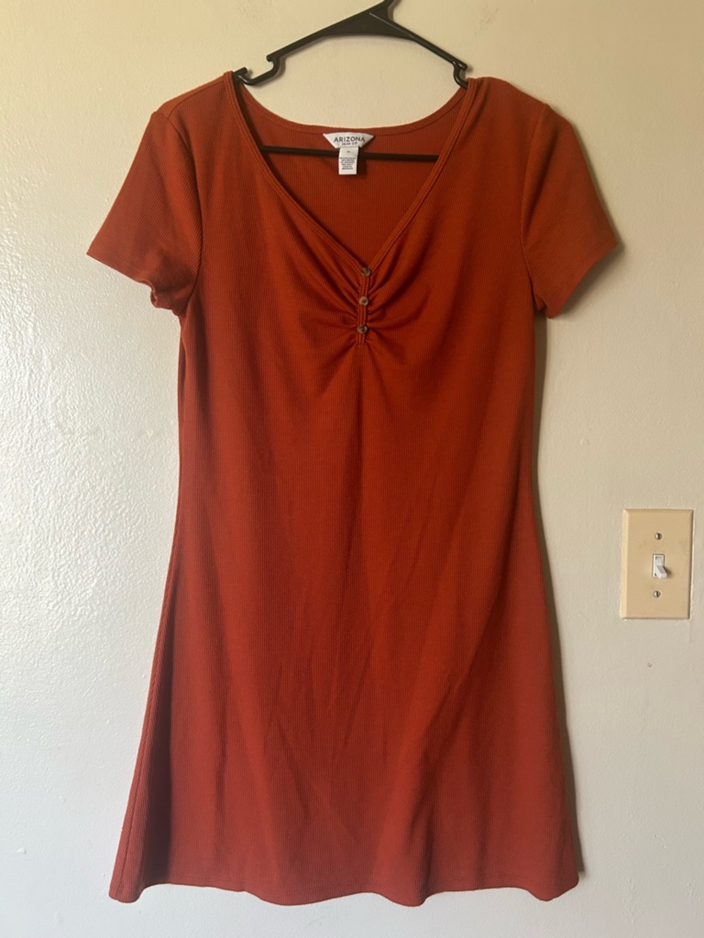 Ribbed M V-Neck Dress Artsy Indie Desert Girly Minimalist Comfy Normcore